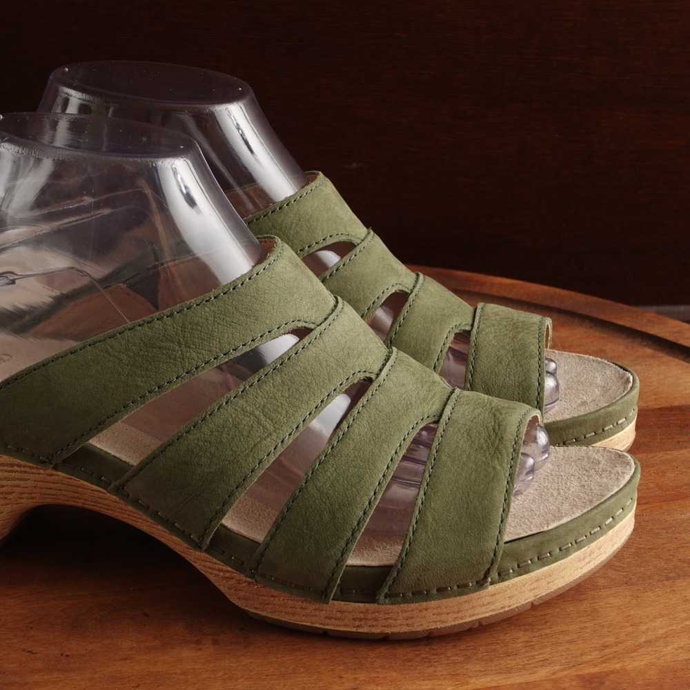 Dansko Sandals Womens SZ EU 39 US 8.5-9 Green Lyndi Slide Comfort Coastal Shoes - Picture 11 of 15